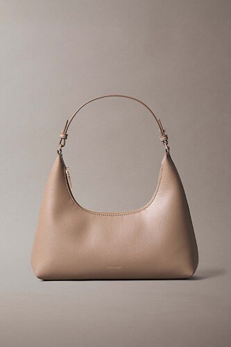 Kadın Foil Logo Omuz Çantası - Bej - Calvin Klein