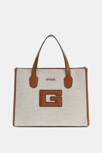 Kadın G Status Logo Yazılı El Çantası - Kahverengi 