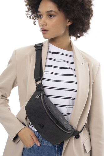 Kadın Graffiti Bel Çantası BNT_1060-Siyah 