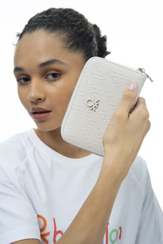 Kadın Graffiti Cüzdan BNT_984-Bej 