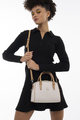 Kadın Graffiti El ve Omuz Çantası BNT_1049- Bej-A.Camel 