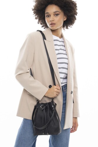 Kadın Graffiti Kol Çantası BNT_1050-Siyah 