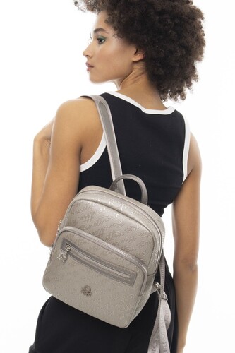 Kadın Graffiti Sırt Çantası BNT_1048-Altın 