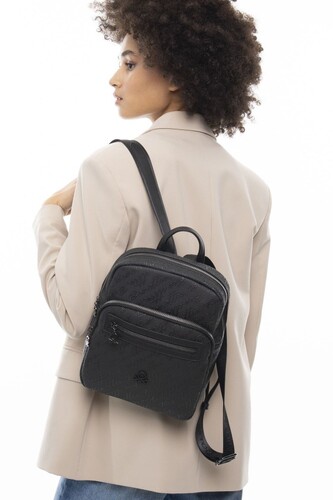 Kadın Graffiti Sırt Çantası BNT_1048-Siyah 