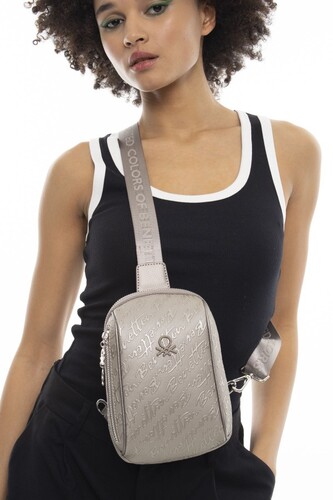 Kadın Graffiti Vücut Çantası-Altın 