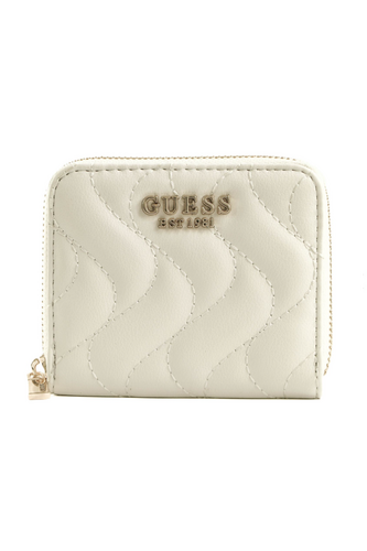 Kadın Guess Küçük PU Deri Fermuarlı Cüzdan - Beyaz 