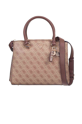 Kadın Guess Logolu Çıkarılabilir Omuz Askılı Çanta - Kahverengi 