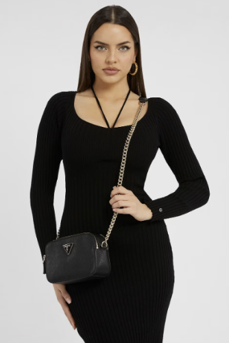 Kadın Guess Saffiano Noelle Çapraz Askılı Çanta - Siyah 