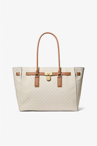 Kadın Hamilton Moderne Büyük Boy Desenli Omuz Çantası - Krem/Taba 