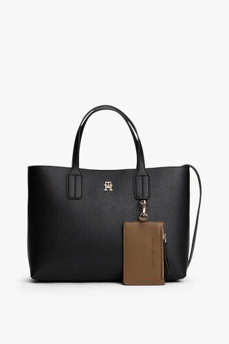 Kadın Icon Çıkarılabilir Cüzdan Detaylı Tote El Çantası - Siyah 