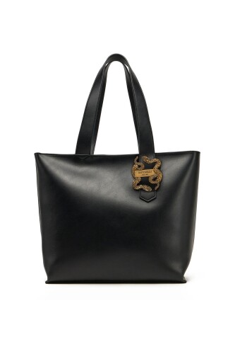 Kadın Jc İconic Yılan Logo Omuz Çanta - Siyah - Just Cavalli