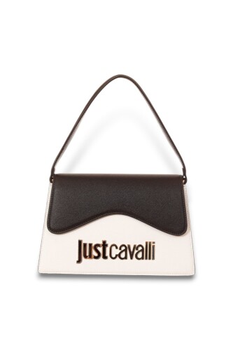 Kadın Jc Yazı Logo El Çantası - Beyaz/Siyah 