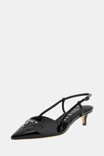 Kadın Jesson Rugan Deri Slingback Ayakkabı - Siyah 