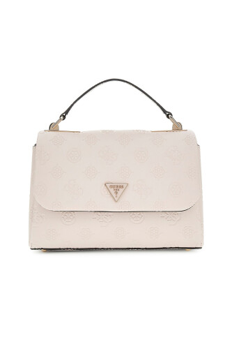 Kadın Kabartma Monogram Desenli El ve Omuz Çantası - Ekru - Guess
