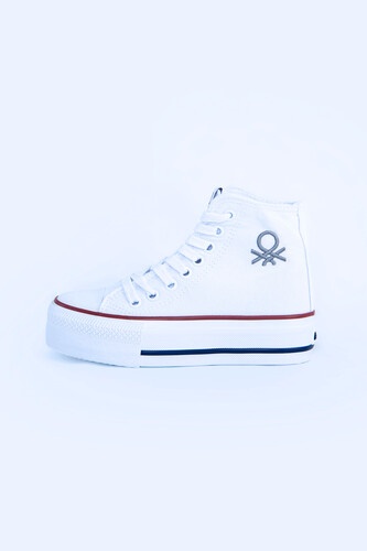 Kadın Kalın Topuklu Spor Ayakkabı BN-30939-Beyaz 