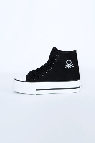 Kadın Kalın Topuklu Spor Ayakkabı BN-30939-Siyah 