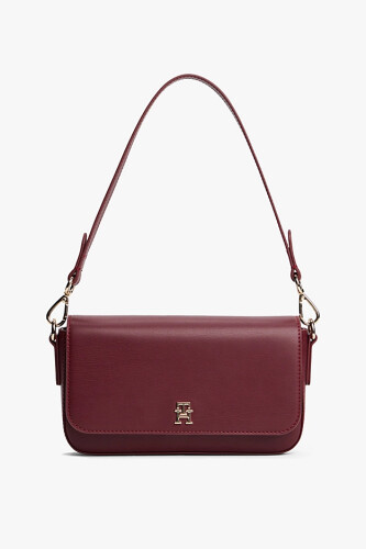 Kadın Kapaklı Çapraz Askılı Omuz Çantası - Bordo - Tommy Hilfiger