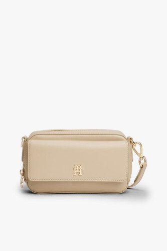 Kadın Kapaklı Ön Cepli Kamera Çantası - Bej - Tommy Hilfiger