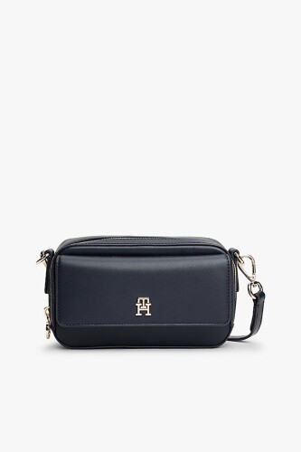 Kadın Kapaklı Ön Cepli Kamera Çantası - Lacivert - Tommy Hilfiger