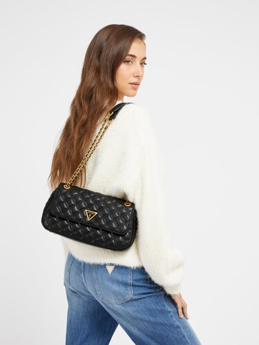 Kadın Kapitone Giully Çapraz Çanta-Siyah - Guess