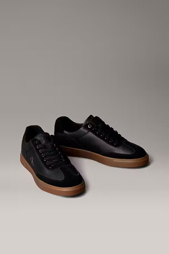 Kadın Karışık Materyalli Kontrast Tabanlı Sneaker - Siyah - Calvin Klein