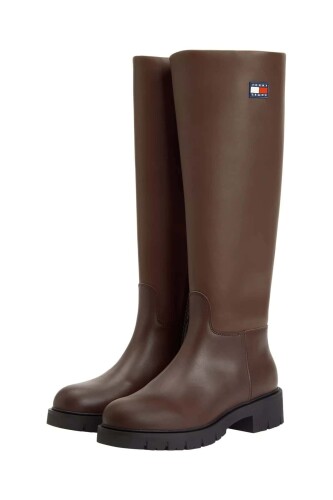 Kadın Konçlu Kalın Tabanlı Uzun Çizme - Kahverengi 