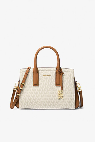 Kadın Laila Küçük İmzalı Logolu Çanta - Krem 