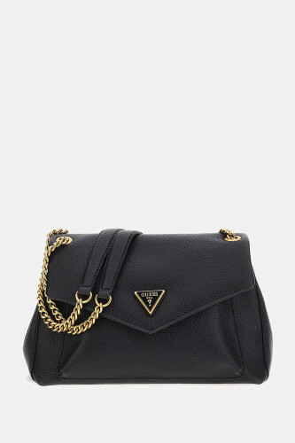 Kadın Laryn Üçgen Logolu Çapraz Askılı Çanta - Siyah - Guess