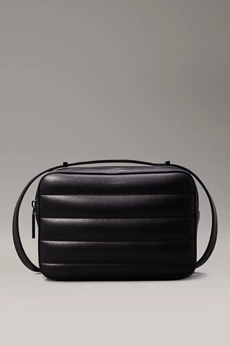 Kadın Line Quilt Kamera Çantası - Siyah 