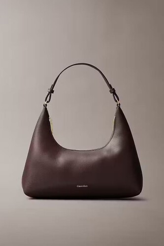Kadın Logo Baskılı Baget Omuz Çantası - Bordo - Calvin Klein