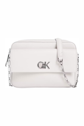 Kadın Logolu Çapraz Askılı Kamera Çantası CK RE-LOCK - Beyaz - Calvin Klein