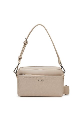 Kadın Logolu Çift Askılı Kamera Modeli Omuz Çantası - Taş 