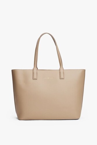 Kadın Logotape Tote Omuz Çanta - Açık Kahverengi - Tommy Hilfiger
