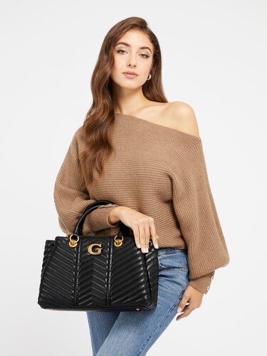 Kadın Lovide Kapitoneli El Çantası-Siyah - Guess