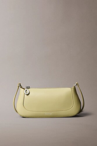 Kadın Metal Aksesuarlı Baget Çapraz Omuz Çanta - Yeşil 