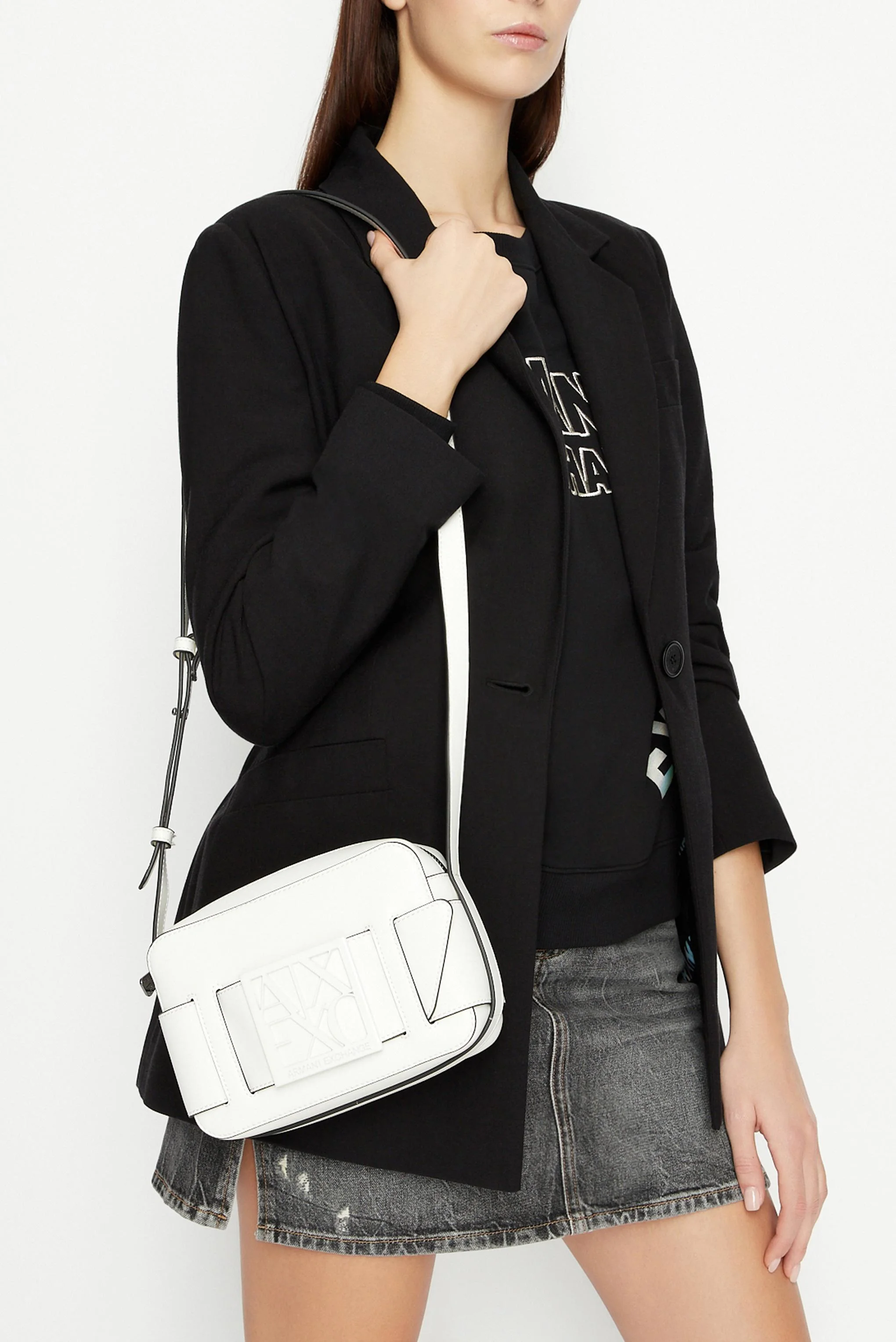 Kadın Mini Omuz Çantası-Beyaz 