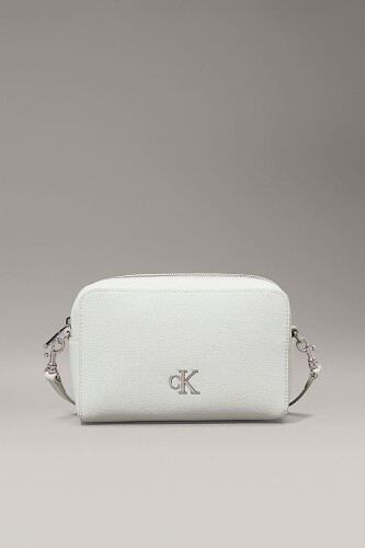 Kadın Minimal Monogram Camera Çanta - Gri 