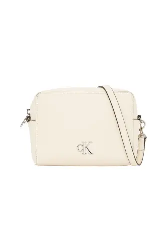 Kadın MINIMAL MONOGRAM Omuz Çantası - Bej 