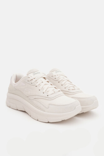 Kadın Modern D'Lux Kalın Tabanlı Sneaker - Krem 