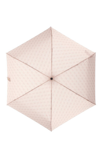 Kadın Monogram Desenli Katlanabilir Şemsiye - Pembe 