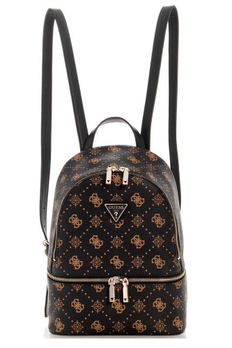 Kadın Monogram Desenli Sırt Çantası - Kahverengi 