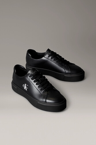 Kadın Monogram Logolu Sneaker - Siyah 