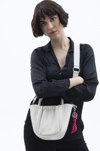 Kadın Naturel El Çantası - Beyaz 