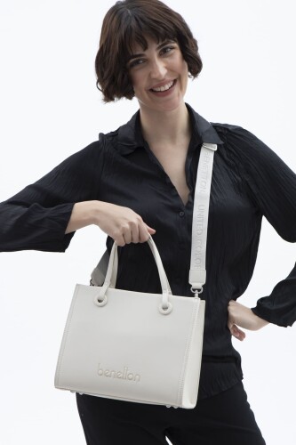 Kadın Naturel El Çantası - Beyaz 