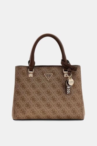 Kadın Noelle 4G Monogram Desenli El Çantası - Kahverengi - Guess