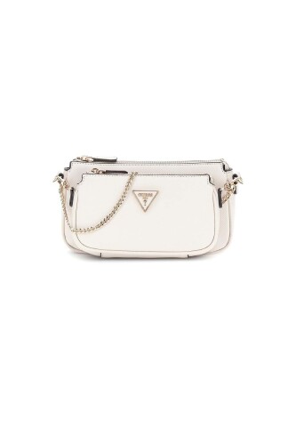 Kadın Noelle DBL Pouch Cro Mini Omuz Çantası - Krem - Guess