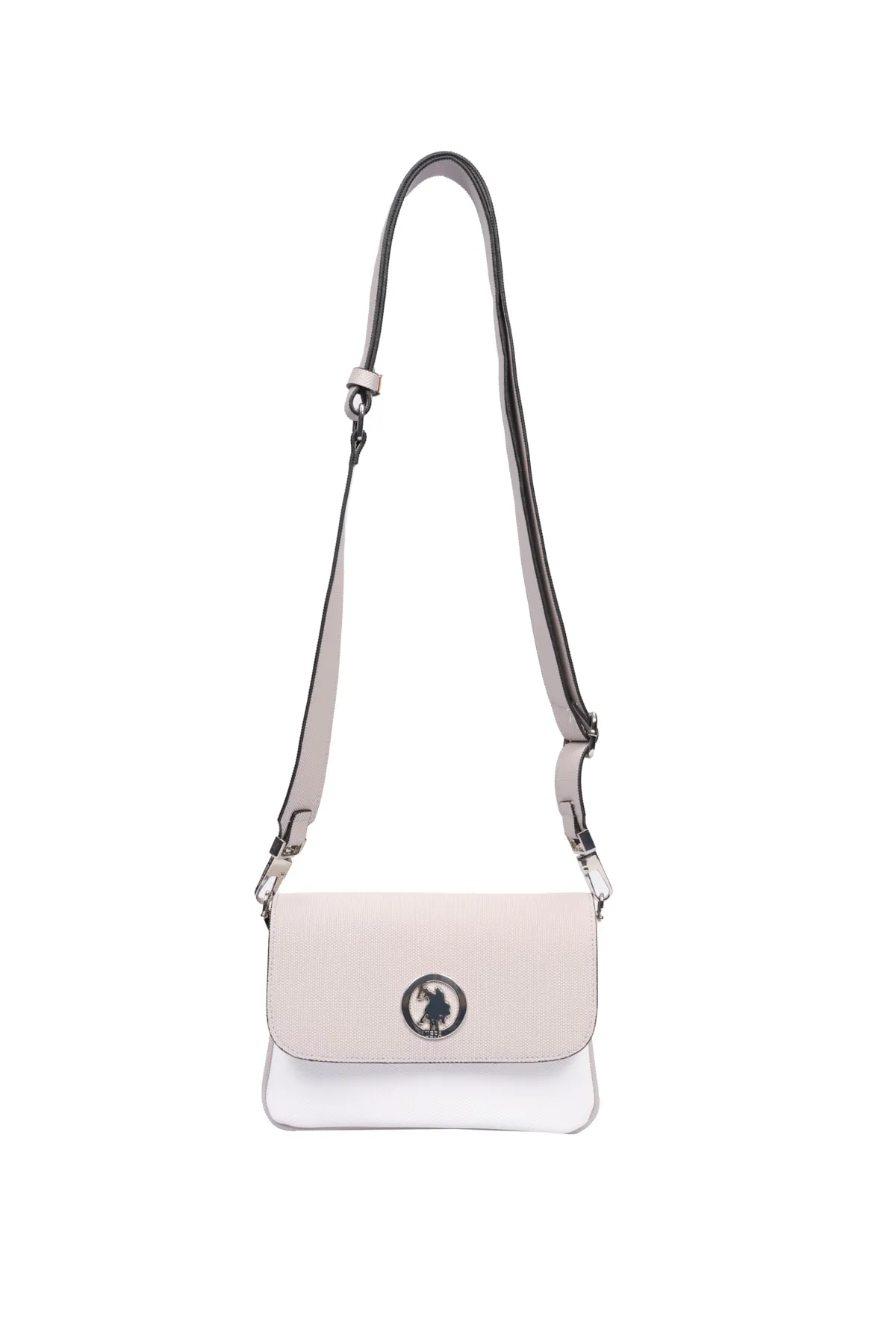 Kadın Omuz Çantası-Beyaz-A.gri 