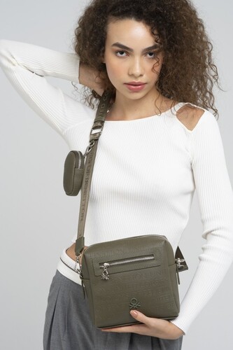 Kadın Omuz Çantası-Haki - Benetton