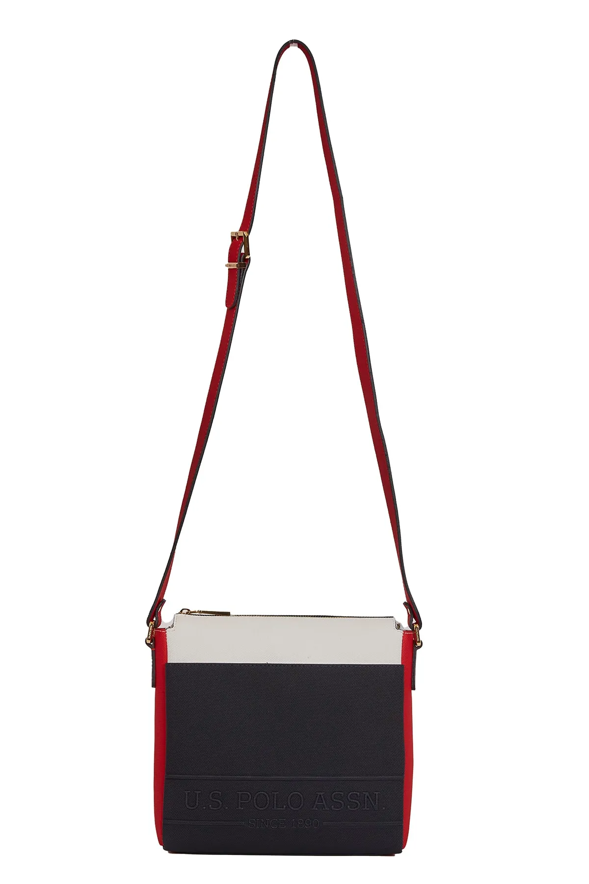 Kadın Omuz Çantası-Lacivert-Beyaz-Kırmızı 