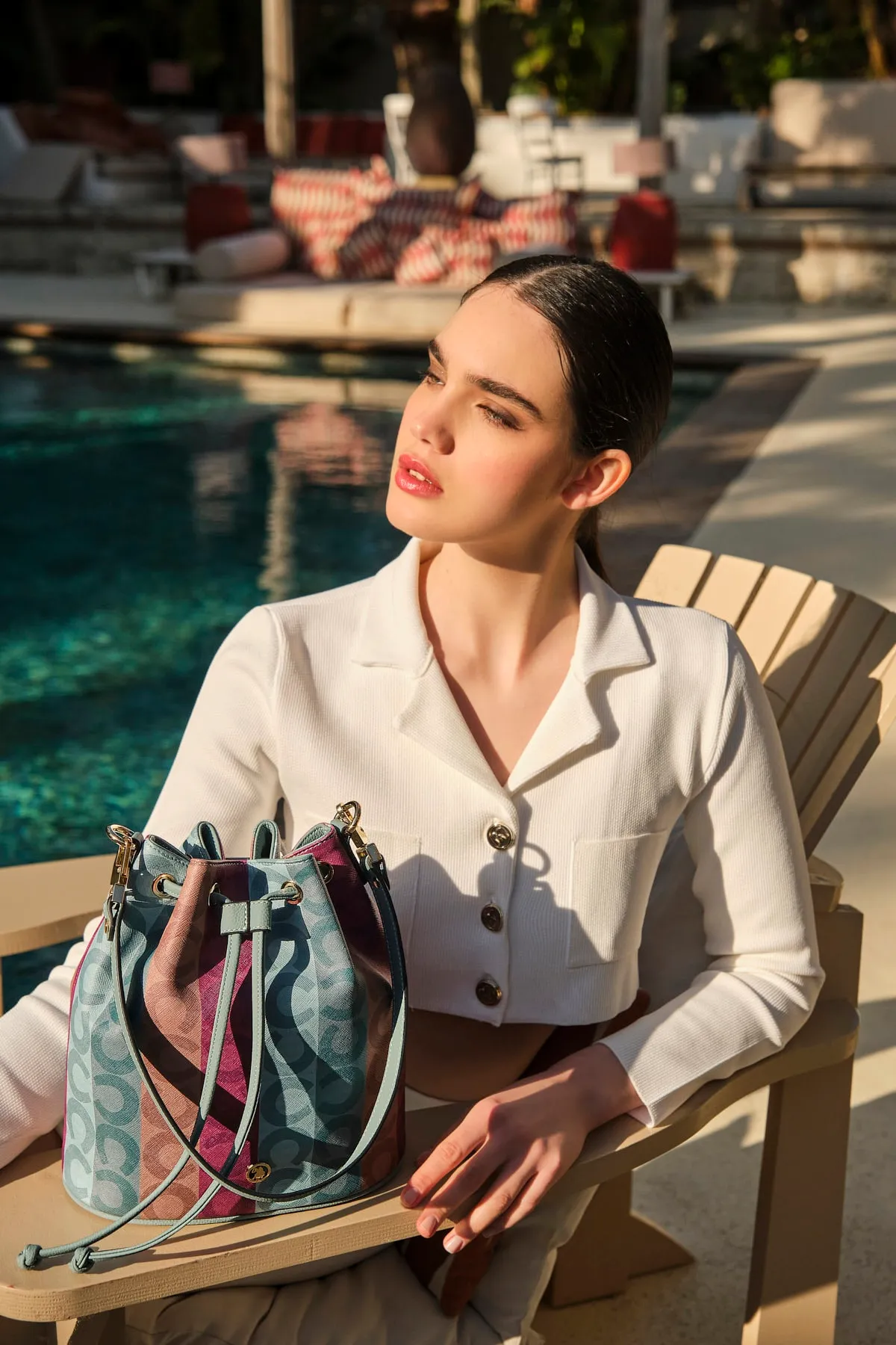 Kadın Omuz Çantası-Mavi-Civit 